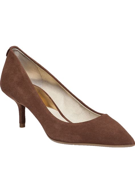 michael kors brown suede pumps